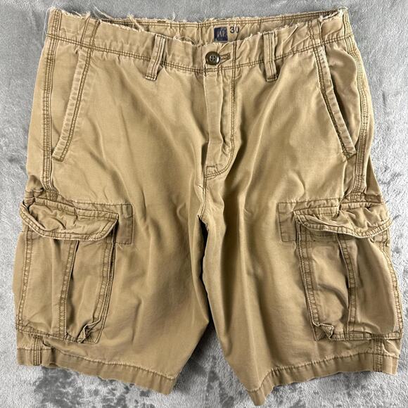 Gap Other - GAP Men's Cargo Shorts Vintage Style Retro Casual Khaki Tan Size 30.